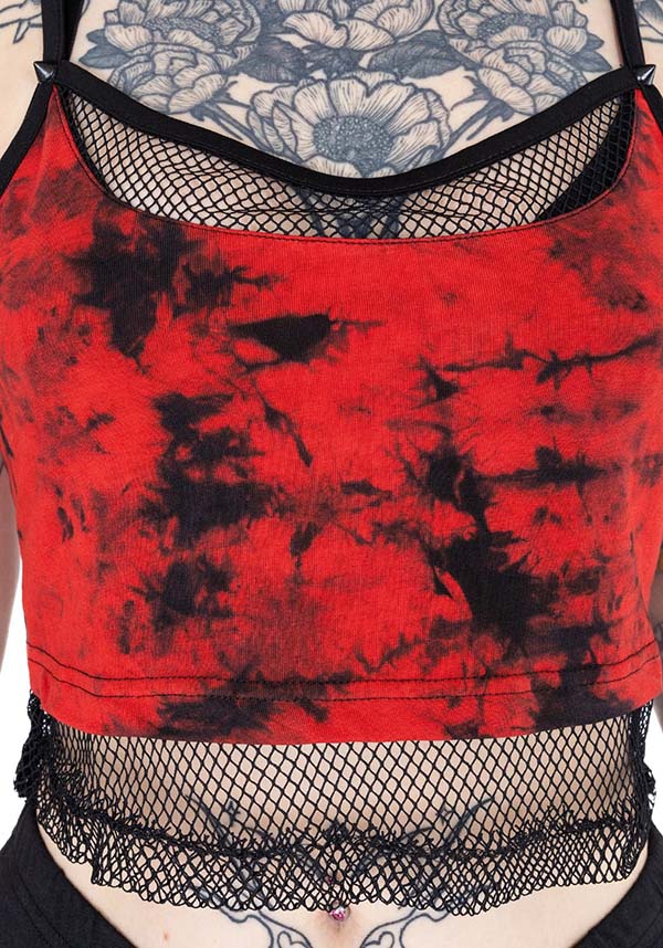 Danica [Black/Red] Tie Dye | TOP