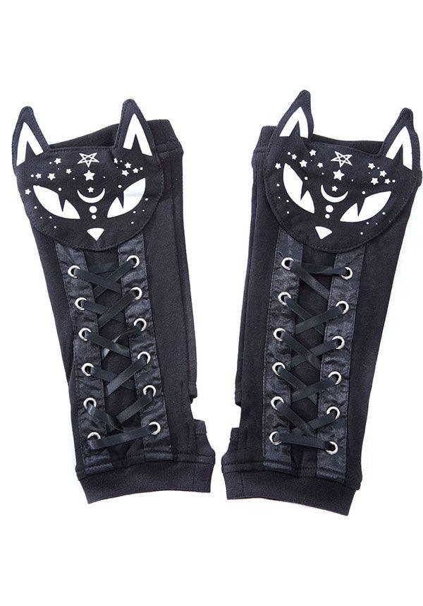 Dark Kitty | ARM WARMERS^ - Beserk - accessories, all, backorder, black, black and white, black cat, cat, cat accessories, cats, clickfrenzy15-2023, corset, crescent moon, discountapp, egirl, egirleboy, emo, fp, gloves, gloves and armwarmers, goth, gothic, gothic accessories, innocentclothing, labelpending, ladies accessories, may21, moon, pending, poizen-industries, winter, winter clothing, winter wear
