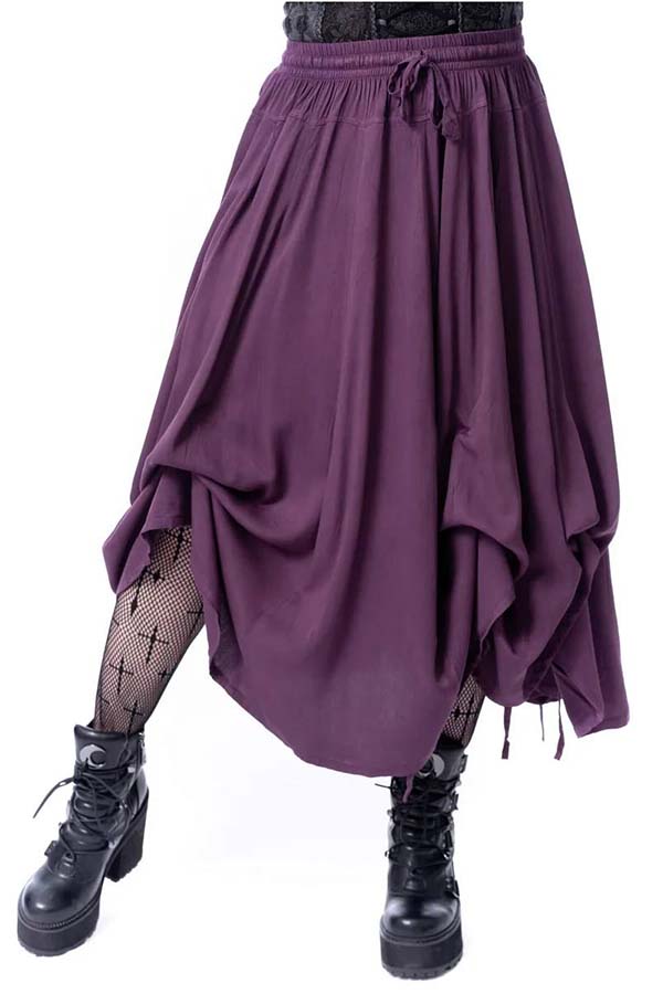 Esme [Purple] | MIDI SKIRT