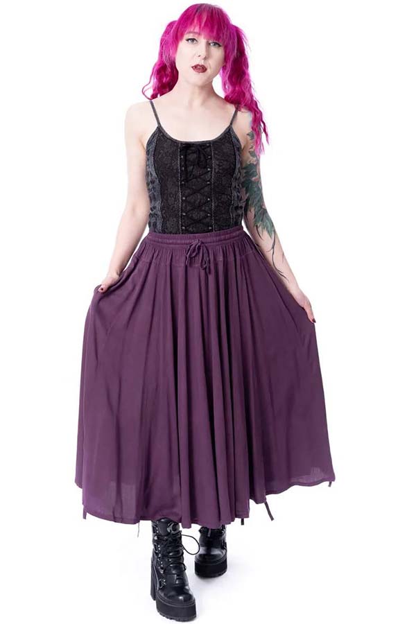 Esme [Purple] | MIDI SKIRT