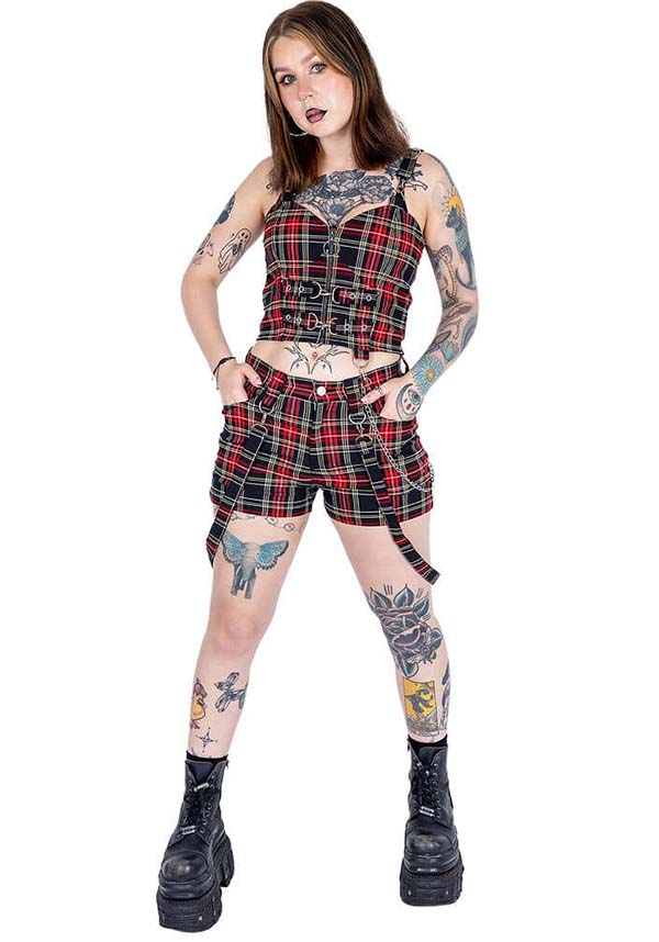 Khloe [Black Check] | SHORTS