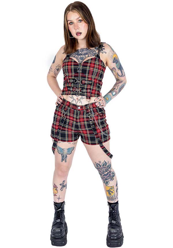 Khloe [Black Check] | SHORTS