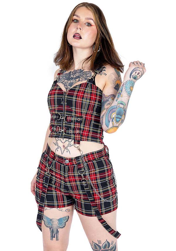 Khloe [Black Check] | SHORTS