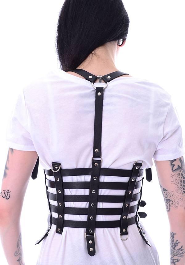 Nox | HARNESS BELT - Beserk - accessories, all, all ladies, aug21, black, body harness, clickfrenzy15-2023, discountapp, fetish, fp, garters and harnesses, goth, gothic, gothic accessories, harness, innocentclothing, ladies, ladies accessories, medieval, PI26684, R250821, strappy