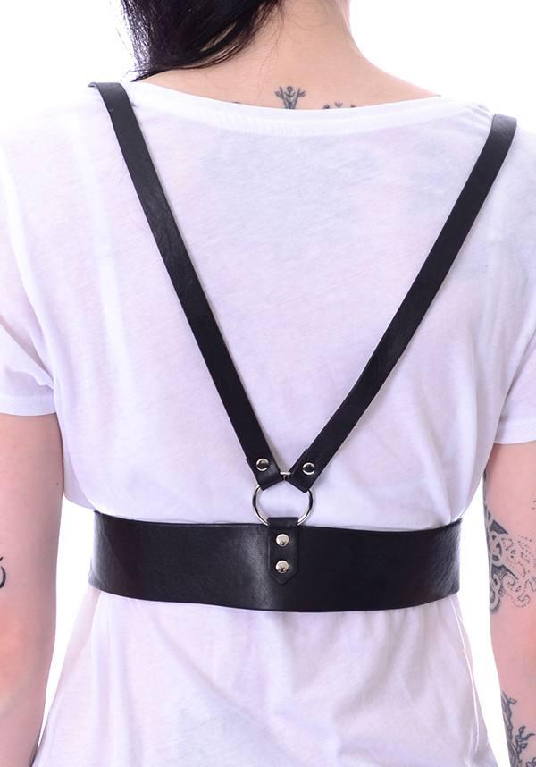 Revon | HARNESS BELT - Beserk - accessories, all, belt, belts and buckles, black, body harness, cage harness, clickfrenzy15-2023, discountapp, egirl, egirleboy, fp, garters and harnesses, goth, gothic, gothic accessories, grunge, harness, innocentclothing, labelvegan, ladies accessories, may21, medieval, oring, poizen-industries, punk, repriced030523, techwear, vegan, waist belt