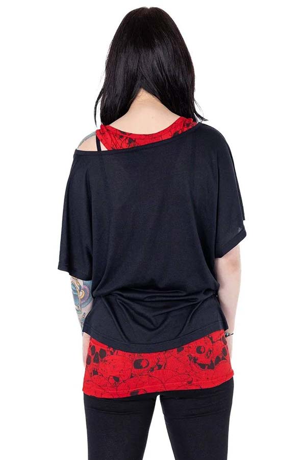 Skull Heart [Black/Red] | TOP