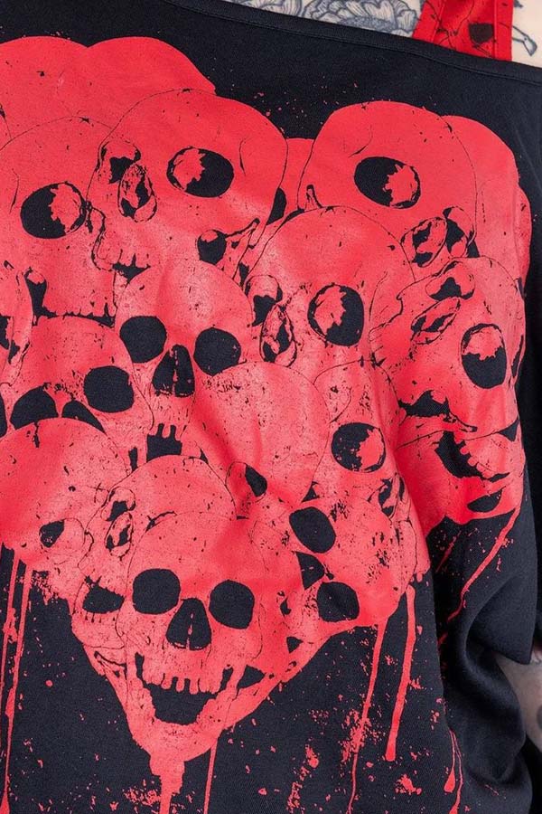 Skull Heart [Black/Red] | TOP