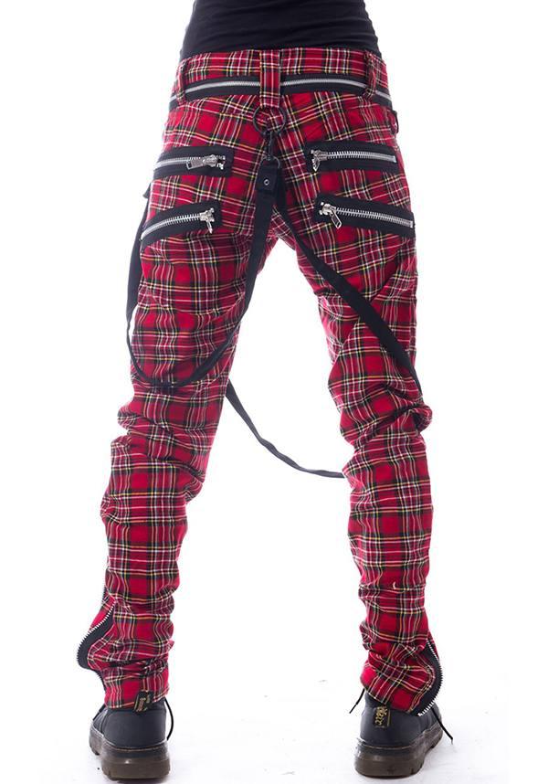 Poizen Industries Vincent Red Tartan Pants Online Australia