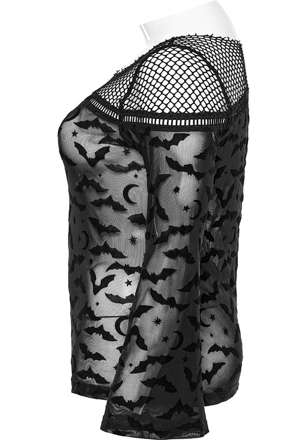 Bat Mesh Goth | T-SHIRT [PLUS SIZE]