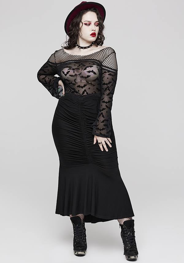 Bat Mesh Goth | T-SHIRT [PLUS SIZE]