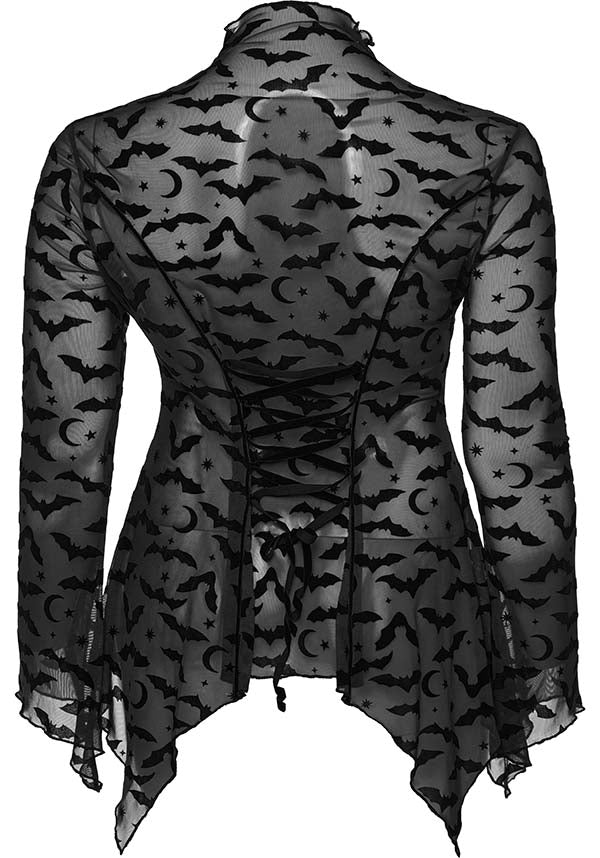 Mesh Rave Sleeved Punk Rave - Bat Mesh Long Sleeve Top - Buy Online Australia