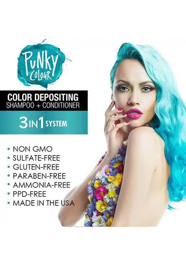 Tealistic | 3-IN-1 COLOUR SHAMPOO & CONDITIONER - Beserk - all, aqua, aquamarine, blue, clickfrenzy15-2023, colour:blue, conditioner, cosmetics, cpgstinc, dec20, discountapp, fp, hair, hair blue, hair care, hair colour, hair colours, hair dye, hair dyes, hair products, labelvegan, light blue, punky colour, shampoo, teal, vegan