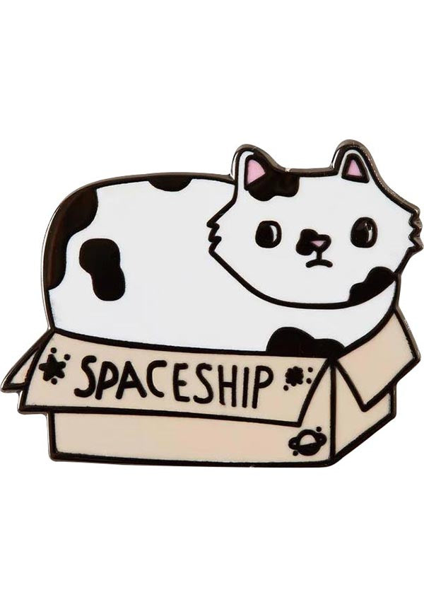 Spaceship Cat In A Box | ENAMEL PIN
