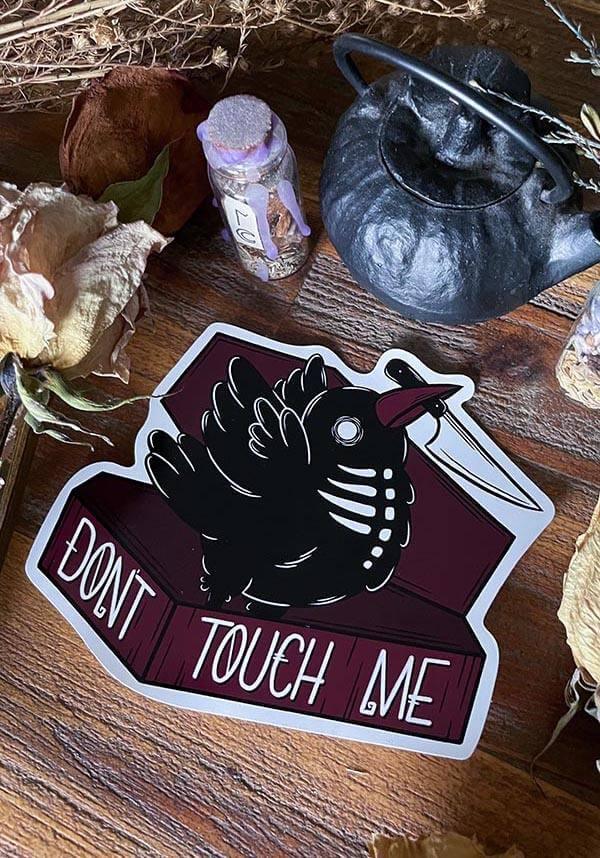 Don't Touch Me | STICKER - Beserk - all, animal, bird, clickfrenzy15-2023, coffin, cpgstinc, crow, discountapp, fp, gift, gift idea, gift ideas, gifts, googleshopping, goth, gothic, gothic gifts, knife, oct22, office and stationery, pumpkin art, PV014, pvmpkin art, R051022, skeleton, stationary, sticker, stickers