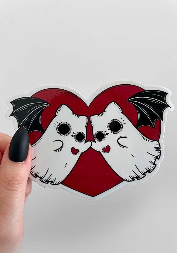 Lovecats | STICKER - Beserk - all, cat, cats, discountapp, fp, ghost, googleshopping, goth, goth homeware, goth homewares, gothic, gothic gifts, gothic homeware, gothic homewares, heart, heart shape, hearts, jun23, kitty, labelnew, love, love heart, pumpkin art, PV021, pvmpkin art, R060623, red heart, sticker, stickers