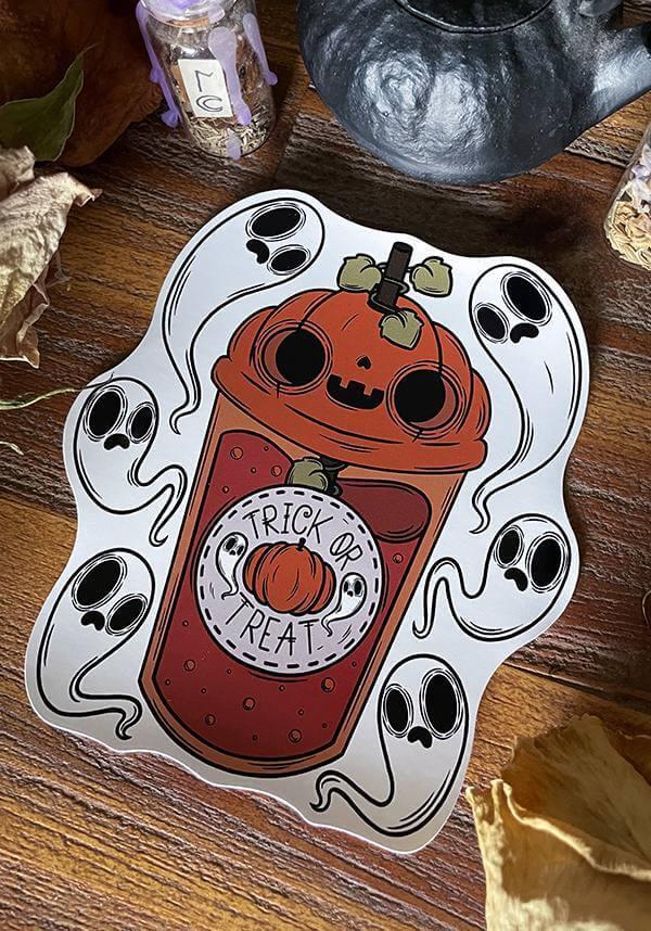 Trick Or Treat Pumpkin Juice | STICKER - Beserk - all, art, christmas gift, christmas gifts, clickfrenzy15-2023, cpgstinc, discountapp, drink, fp, ghost, gift, gift idea, gift ideas, gifts, googleshopping, goth, gothic, gothic gifts, halloween, jack o lantern, jackolantern, oct22, office and stationery, pumpkin, pumpkin art, PV014, pvmpkin art, R051022, stationary, stationery, sticker, stickers, trick or treat