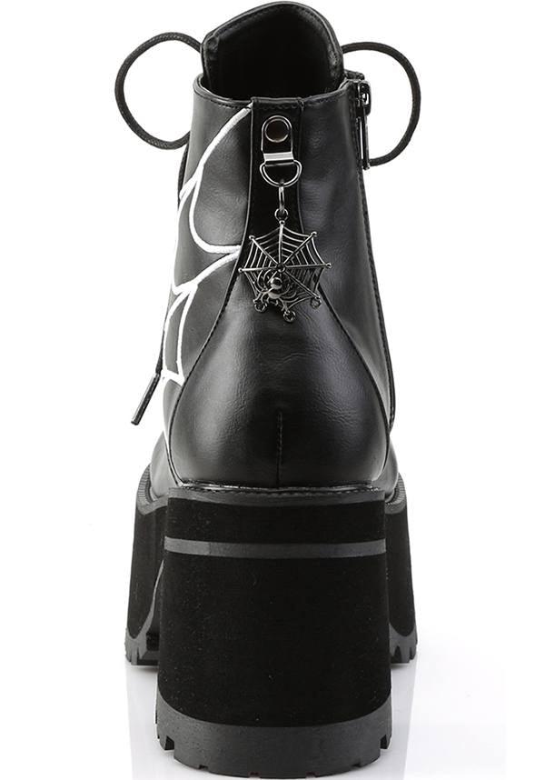 RANGER-105 [Black] | PLATFORM BOOTS [PREORDER] - Beserk - all, black, boots, boots [preorder], clickfrenzy15-2023, demonia, demonia shoes, discountapp, fp, halloween, labelpreorder, labelvegan, platforms, platforms [preorder], pleaserimageupdated, ppo, preorder, shoes, spider web, spiderweb, spiderwebs, vegan, web