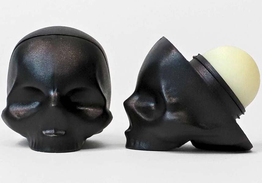Skull [Black] | LIP BALM - Beserk - all, aug21, black, christmas gift, christmas gifts, clickfrenzy15-2023, cosmetics, discountapp, fp, gift, gift idea, gift ideas, gifts, goth, gothic, gothic cosmetics, gothic gifts, halloween, halloween cosmetics, lip, lip balm, lips, mens gift, mens gifts, punk, R080821, skin care, skull, skulls, winter