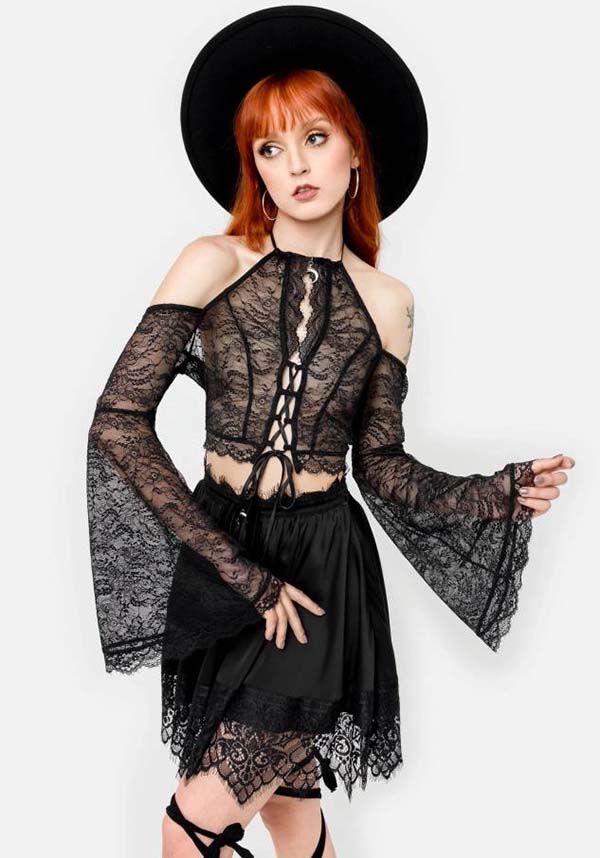Belladonna | LONG SLEEVE LACE TOP*