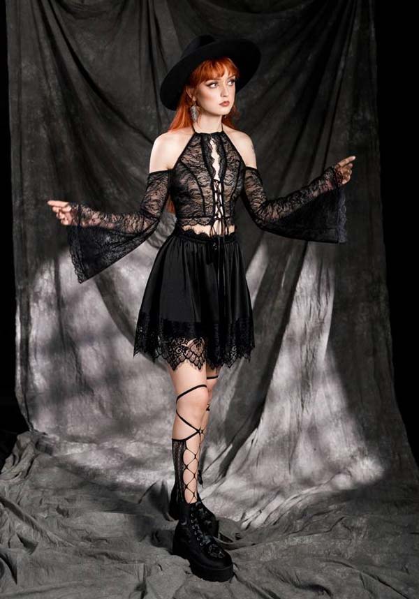 Belladonna | LONG SLEEVE LACE TOP*