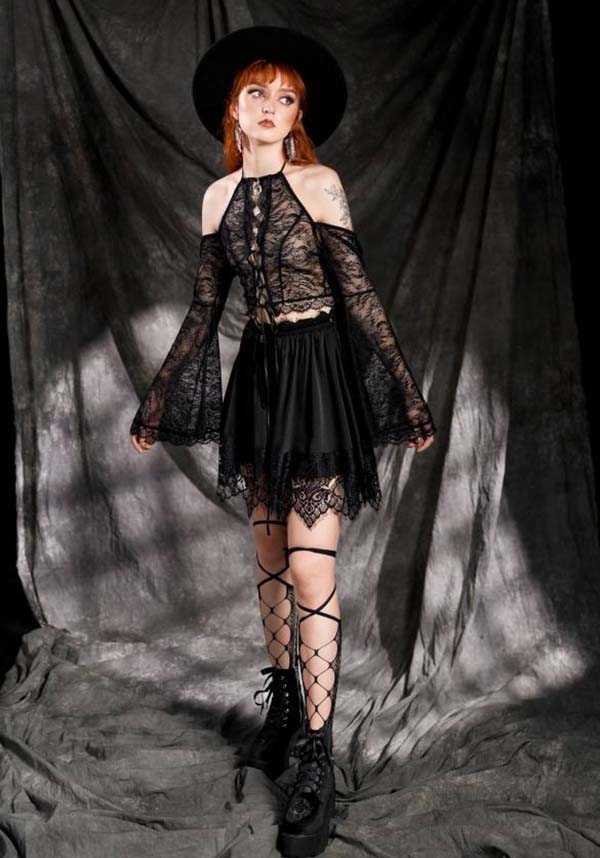 Belladonna | LONG SLEEVE LACE TOP*