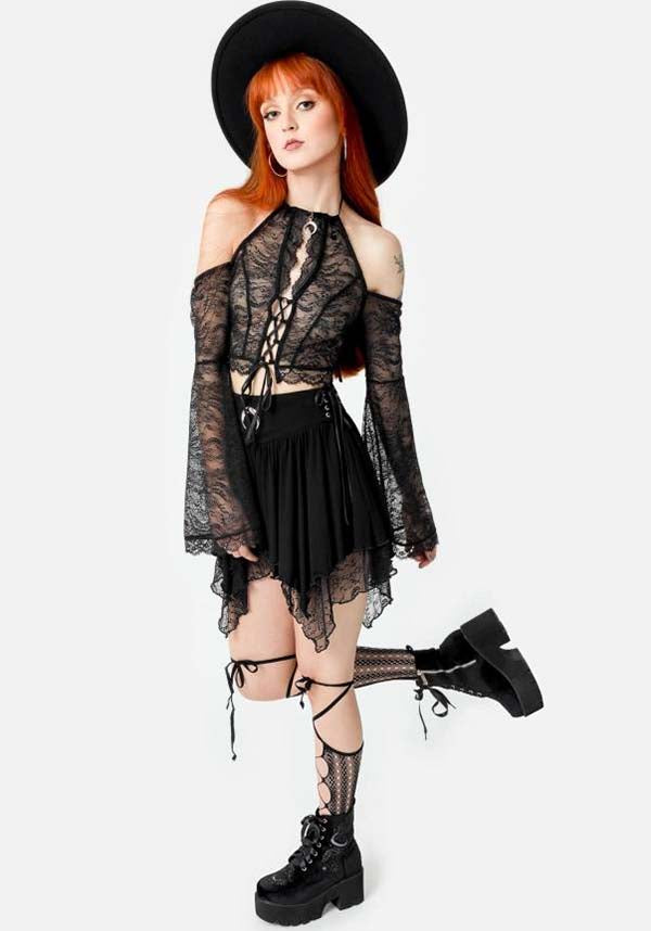 Belladonna | LONG SLEEVE LACE TOP*