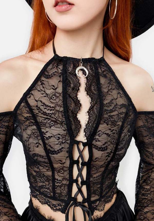 Belladonna | LONG SLEEVE LACE TOP*