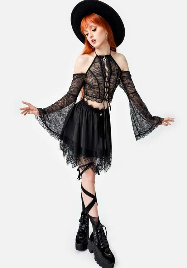 Belladonna | LONG SLEEVE LACE TOP*