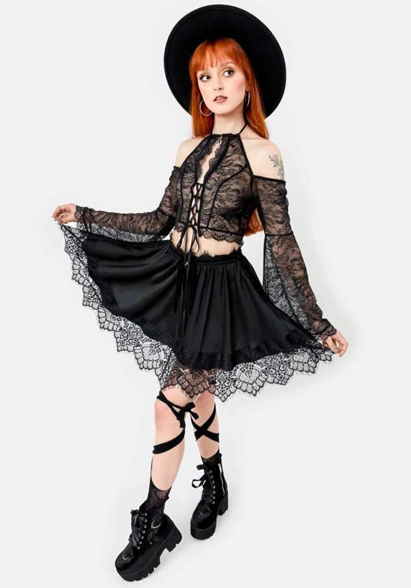 Belladonna | LONG SLEEVE LACE TOP*