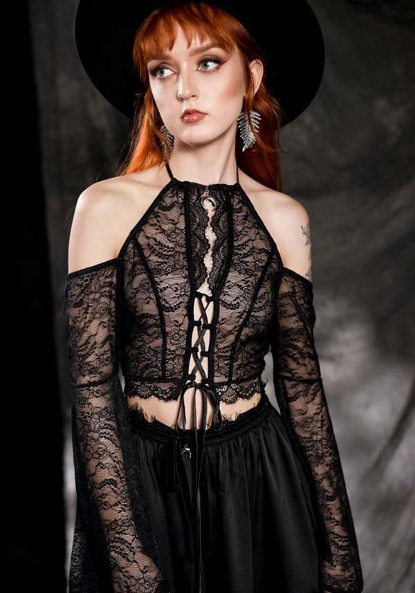 Belladonna | LONG SLEEVE LACE TOP*