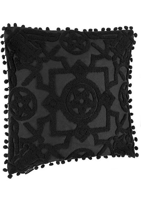 Blair [Burnout] | CUSHION COVER - Beserk - all, bed, bed linen, bedding, bedroom, black, clickfrenzy15-2023, cover, cushion, discountapp, fp, gift, gift idea, gift ideas, gifts, goth, gothic, gothic gifts, gothic homeware, gothic homewares, home, homeware, homewares, jul21, pentagram, pillow, pillow case, pillowcase, R290721, restyle