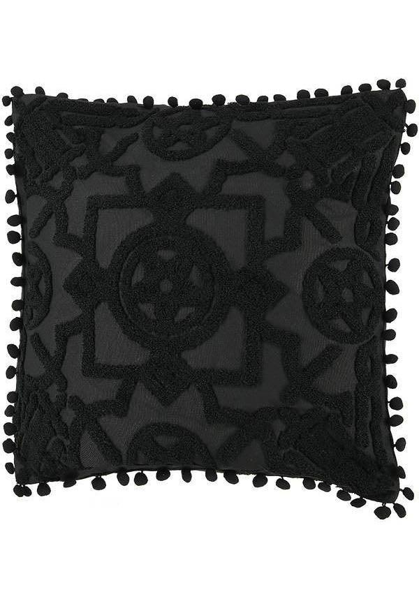 Blair [Burnout] | CUSHION COVER - Beserk - all, bed, bed linen, bedding, bedroom, black, clickfrenzy15-2023, cover, cushion, discountapp, fp, gift, gift idea, gift ideas, gifts, goth, gothic, gothic gifts, gothic homeware, gothic homewares, home, homeware, homewares, jul21, pentagram, pillow, pillow case, pillowcase, R290721, restyle