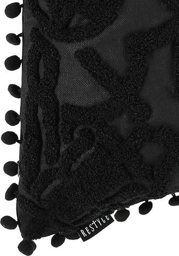 Blair [Burnout] | CUSHION COVER - Beserk - all, bed, bed linen, bedding, bedroom, black, clickfrenzy15-2023, cover, cushion, discountapp, fp, gift, gift idea, gift ideas, gifts, goth, gothic, gothic gifts, gothic homeware, gothic homewares, home, homeware, homewares, jul21, pentagram, pillow, pillow case, pillowcase, R290721, restyle