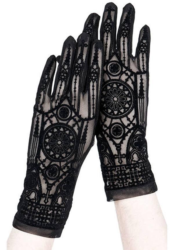 Cathedral | GLOVES - Beserk - accessories, all, black, clickfrenzy15-2023, discountapp, fp, gloves, gloves and armwarmers, goth, gothic, gothic accessories, ladies accessories, may22, R190522, restyle, RS203134, sheer, winter, winter clothing, winter wear