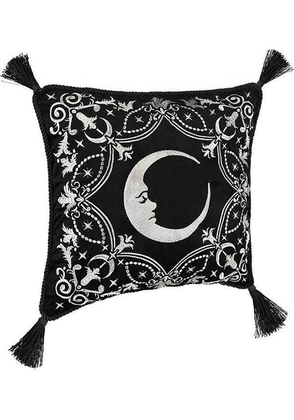 Crescent | CUSHION COVER - Beserk - all, bed, bed linen, bedding, bedroom, black, clickfrenzy15-2023, cover, crescent moon, cushion, discountapp, fp, gift, gift idea, gift ideas, gifts, goth, gothic, gothic gifts, gothic homeware, gothic homewares, home, homeware, homewares, jul21, moon, pillow, pillow case, pillowcase, R290721, restyle