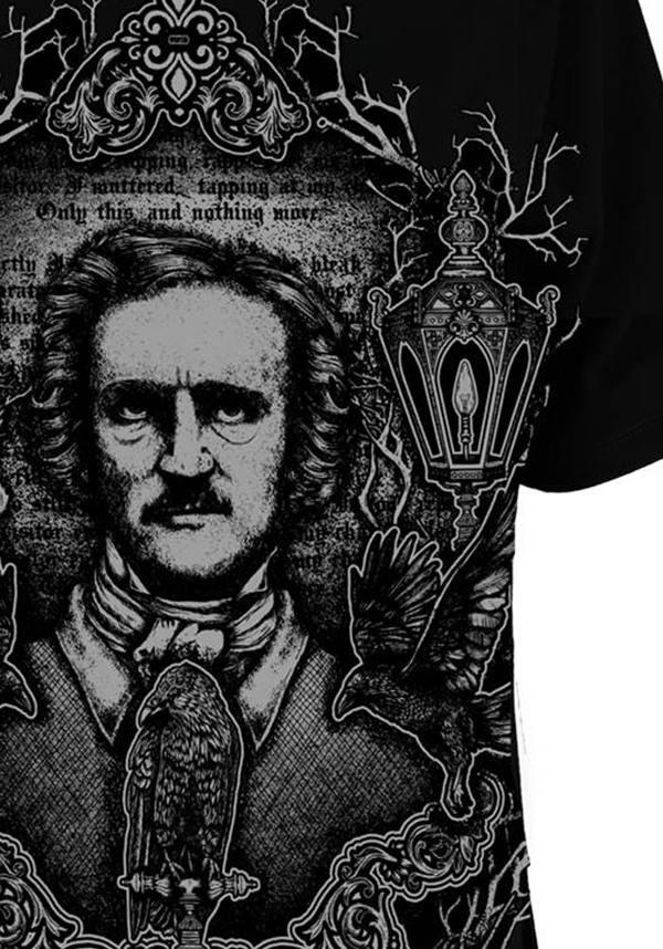 Edgar Poe | OVERSIZED T-SHIRT - Beserk - all, all clothing, all ladies clothing, black, clickfrenzy15-2023, clothing, discountapp, edgar allan poe, fp, goth shirt, goth tshirt, jul22, ladies clothing, ladies shirt, ladies tshirt, mens, mens clothing, oversized, plus size, r030722, restyle, RS205444, shirt, shirts, t-shirt, tees and shirt, tees and shirts, tshirt, tshirts, tshirts and tops, womens shirt, womens shirts, womens tshirt
