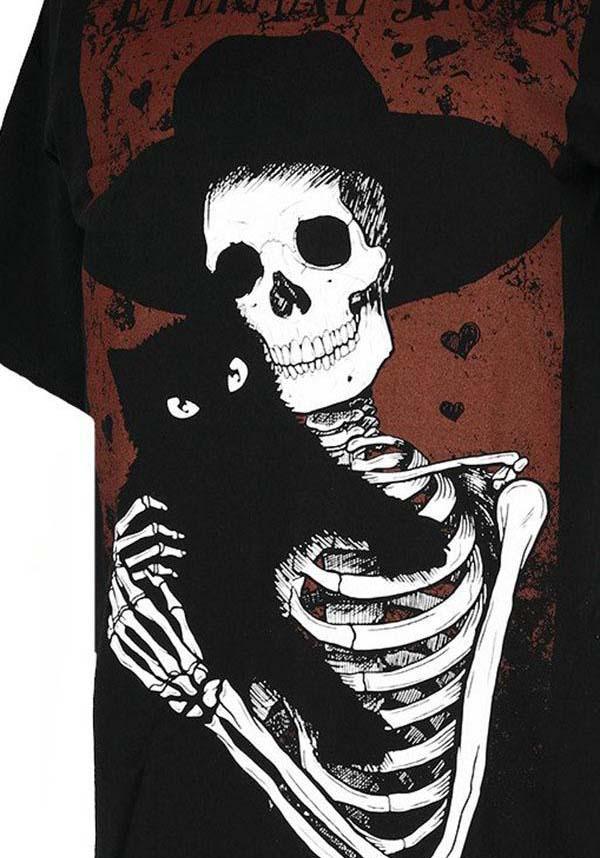 Eternal Love | T-SHIRT - Beserk - all, all clothing, all ladies, all ladies clothing, aug19, black, burgundy, cat, cats, clickfrenzy15-2023, clothing, discountapp, edgy, fp, gothic, ladies, ladies clothing, ladies shirt, ladies tshirt, mens, mens clothing, oversized, restyle, shirt, shirts, skeleton, skull, skulls, soldout, t-shirt, tee, tees and shirt, tees and shirts, top, tops, tshirt, tshirts, tshirts and tops, valentines, womens shirt, womens shirts