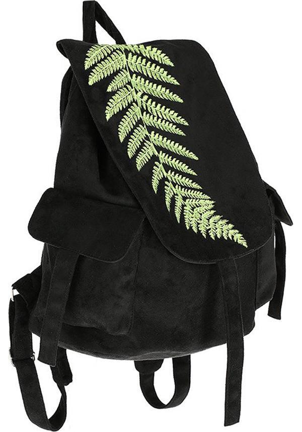 Fern | BACKPACK - Beserk - 420sale, accessories, all, backpack, bag, black, clickfrenzy15-2023, discountapp, forest, fp, gothic, gothic accessories, green, handbags and purses, jul19, labelvegan, ladies accessories, leaf, restyle, vegan