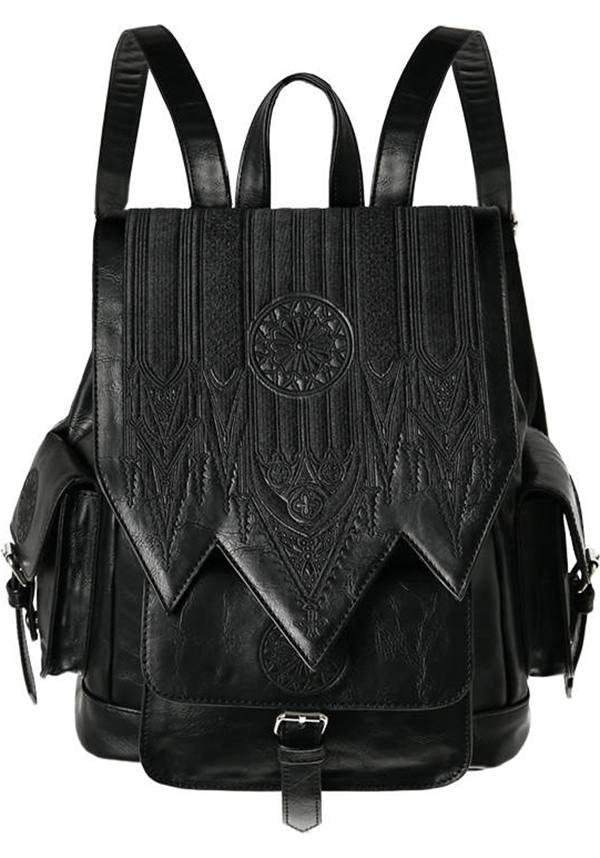 Gothic Rosette | BACKPACK - Beserk - accessories, all, architecture, back bag, back pack, backpack, bag, bags, black, clickfrenzy15-2023, discountapp, fp, googleshopping, goth, gothic, gothic accessories, gothic bag, labelvegan, ladies accessories, mens, mens accessories, R080922, RS207783, sep22, Sept, vegan