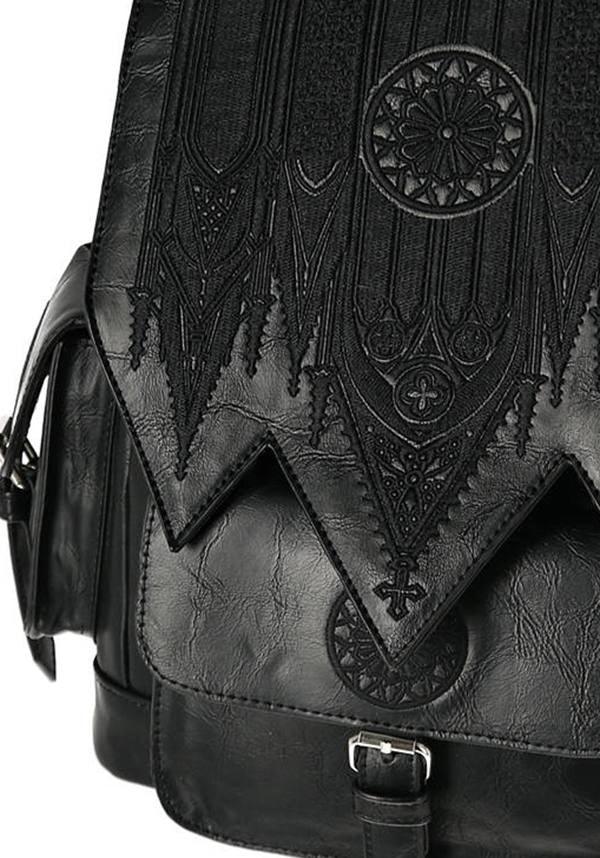 Gothic Rosette | BACKPACK - Beserk - accessories, all, architecture, back bag, back pack, backpack, bag, bags, black, clickfrenzy15-2023, discountapp, fp, googleshopping, goth, gothic, gothic accessories, gothic bag, labelvegan, ladies accessories, mens, mens accessories, R080922, RS207783, sep22, Sept, vegan
