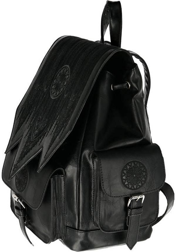 Gothic Rosette | BACKPACK - Beserk - accessories, all, architecture, back bag, back pack, backpack, bag, bags, black, clickfrenzy15-2023, discountapp, fp, googleshopping, goth, gothic, gothic accessories, gothic bag, labelvegan, ladies accessories, mens, mens accessories, R080922, RS207783, sep22, Sept, vegan