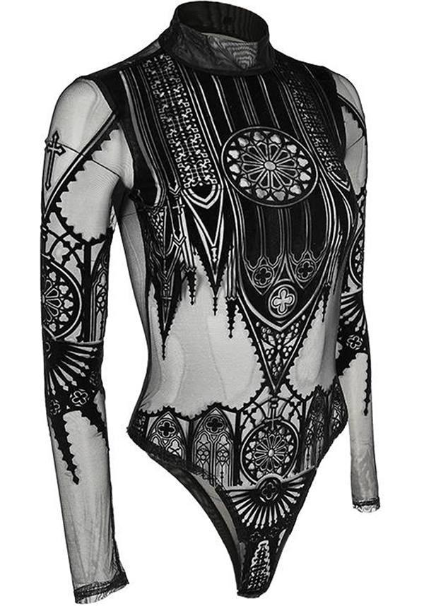 Inverted Cathedral | MESH BODYSUIT - Beserk - all, all clothing, all ladies clothing, bodysuit, clickfrenzy15-2023, clothing, discountapp, fp, girls top, ladies clothing, ladies top, long sleeve top, may22, plus size, pricematchedsg, R190522, repriced030523, restyle, RS203134, see through, sheer, tees and tops, top, tops, tshirts and tops, winter, winter clothing, womens top
