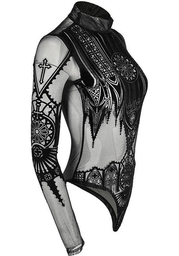 Inverted Cathedral | MESH BODYSUIT - Beserk - all, all clothing, all ladies clothing, bodysuit, clickfrenzy15-2023, clothing, discountapp, fp, girls top, ladies clothing, ladies top, long sleeve top, may22, plus size, pricematchedsg, R190522, repriced030523, restyle, RS203134, see through, sheer, tees and tops, top, tops, tshirts and tops, winter, winter clothing, womens top