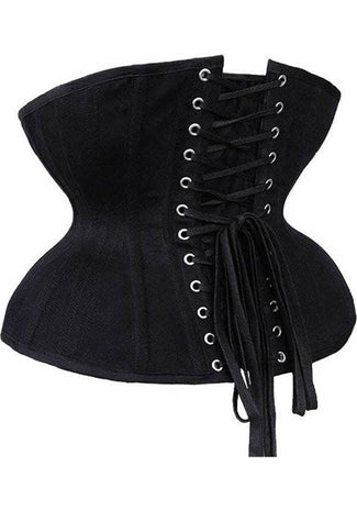 Matte Black | UNDERBUST CORSET - Beserk - accessories, all, all clothing, all ladies, all ladies clothing, belt, belts and buckles, black, burlesque, cinched waist, clickfrenzy15-2023, corset, costume, cu7, discountapp, edgy, fp, goth, gothic, gothic accessories, halloween, halloween clothing, halloween costume, happy halloween, ladies accessories, lingerie, medieval, oct20, R141020, renaissance, repriced030523, restyle, sinched waist, vintage, waist trainer, women