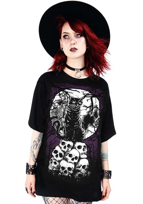 Morbid Cat | T-SHIRT - Beserk - all, all clothing, all ladies, all ladies clothing, aug19, black, cat, cats, clickfrenzy15-2023, clothing, discountapp, edgy, fp, gothic, ladies, ladies clothing, ladies shirt, ladies tshirt, men, mens, mens clothing, mens shirt, mens tops, oversized, shirt, shirts, skull, skulls, t-shirt, tees and shirt, tees and shirts, top, tops, tshirt, tshirts, tshirts and tops, womens shirt, womens shirts
