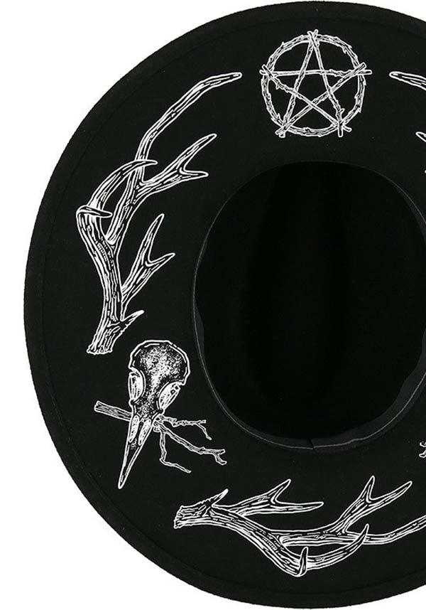 Pagan | HAT - Beserk - accessories, all, all ladies, antler, black, brim, clickfrenzy15-2023, crow, discountapp, fp, goth, goth summer, gothic, gothic accessories, hair accessories, hat, hats, hats and hair, jun20, pentacle, pentagram, restyle, skull, skulls, summer, summer goth, summer hats, witch, witchcraft, witches, witches hat, witchy, women
