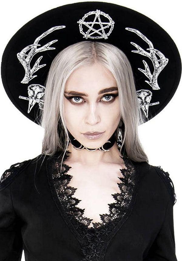 Pagan | HAT - Beserk - accessories, all, all ladies, antler, black, brim, clickfrenzy15-2023, crow, discountapp, fp, goth, goth summer, gothic, gothic accessories, hair accessories, hat, hats, hats and hair, jun20, pentacle, pentagram, restyle, skull, skulls, summer, summer goth, summer hats, witch, witchcraft, witches, witches hat, witchy, women