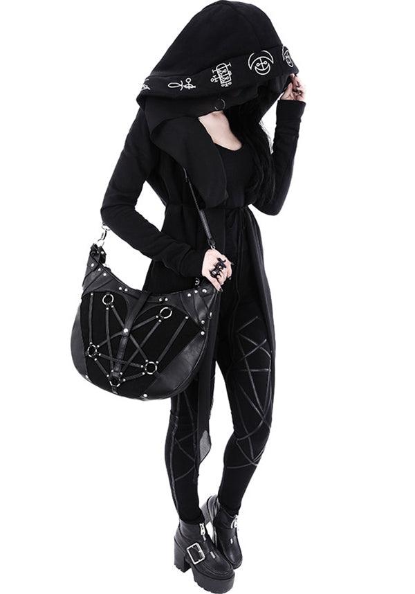 Pentagram | HOBO BAG - Beserk - accessories, all, bag, black, clickfrenzy15-2023, discountapp, fp, gothic, gothic bag, hand bag, handbag, handbags and purses, jan18, labelpending, labelvegan, ladies, restyle, shoulder bag, vegan