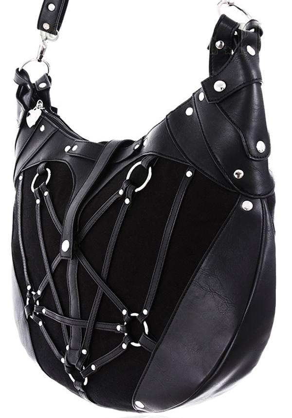 Pentagram | HOBO BAG - Beserk - accessories, all, bag, black, clickfrenzy15-2023, discountapp, fp, gothic, gothic bag, hand bag, handbag, handbags and purses, jan18, labelpending, labelvegan, ladies, restyle, shoulder bag, vegan