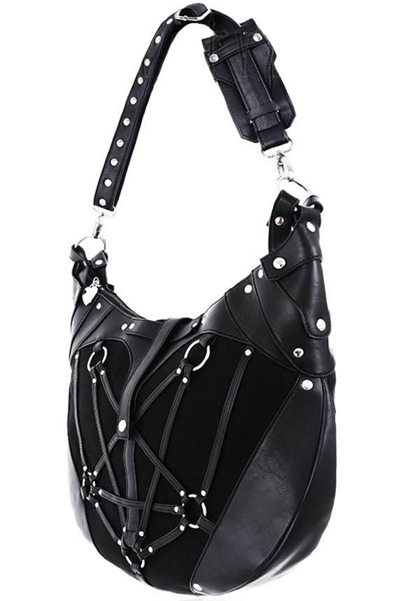 Pentagram | HOBO BAG - Beserk - accessories, all, bag, black, clickfrenzy15-2023, discountapp, fp, gothic, gothic bag, hand bag, handbag, handbags and purses, jan18, labelpending, labelvegan, ladies, restyle, shoulder bag, vegan